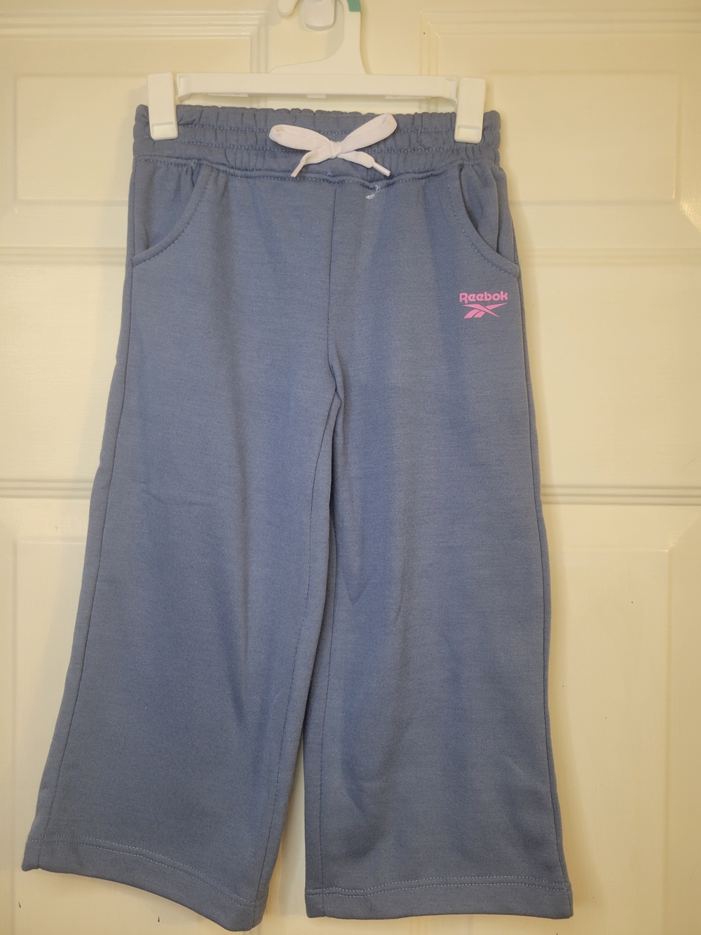 Reebok Blue Sweatpants with Pink Logo - Picture 3 of 8